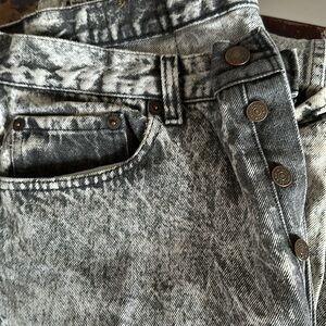 Vintage black acid wash Levi’s 501 jeans 34x34